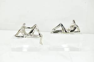 lot 42 image: 2 Yaacov Heller Sculptures of Modernist Figures