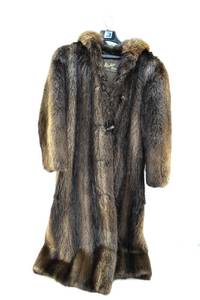 lot 27 image: Vintage Alaskan Couture Brown Full Length Fur Coat