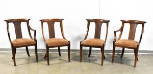 lot 167 image: Set of Four Stickley Wood Dining Room Chairs