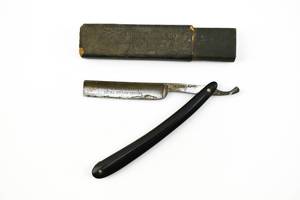 lot 99 image: Vintage H. Boker & Co. Extra Hallow Ground Straight Razor worth H.M. Christensen Co. Razor Box