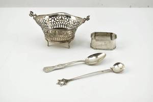 lot 148 image: 4 pc. 833 & 925 Sterling Silver Collection, Mostly Dutch