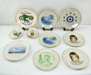 lot 191 image: American Legion Auxiliary Commemorative Dishes - 8 Plates, 2 Cup & Saucers