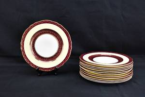 lot 195 image: 12 Steubenville 2047 Porcelain Dinner Plates