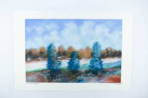 lot 234 image: Unreached Horizons #430 Original Pastel Landscape by M. Satillo
