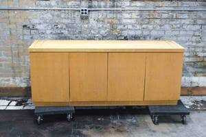 lot 259 image: Maple Wood 4 Cabinet Credenza
