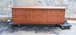 lot 262 image: Cherry Wood 6 Drawer Credenza
