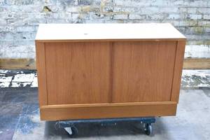 lot 264 image: Teak Wood Credenza with Receding Doors