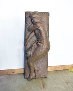 lot 107 image: Michael Price Original Cast Bronze Life Size Statue of a Sleeping Woman