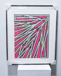 lot 16 image: Nicholas Krushenick Small Pink Limited Edition Signed & Numbered Screenprint