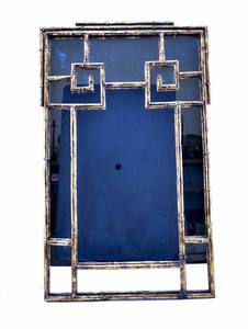 lot 20 image: Gilt Metal Finish Bamboo Chinoiserie Style Mirror from La Barge Mirrors, Inc.