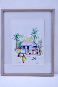 lot 352 image: Numbered Print of a Tropical Watercolor Illustration