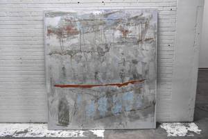 lot 373 image: Large Lee Bjorklund Original Mixed Media Painting On Canvas, 1978
