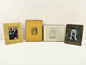 lot 389 image: Grp. 4 Picture Frames, Framed Art