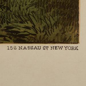 lot 122 image: Unusual Antique Currier & Ives American Landscape - Early Morning Print