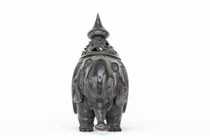 lot 87 image: Chinese Bronze Elephant Censer