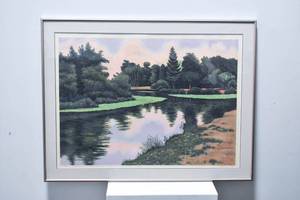 lot 22 image: Gordon Mortensen Seattle 1987 Reduction Woodcut Signed & Numbered Print