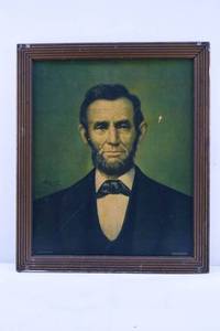 lot 25 image: Early 20th Century Lithograph Reproduction of Abraham Lincoln Portrait