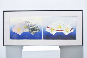 lot 283 image: Scott Sandell, Two Fans Abstract Diptych, Two Framed Prints