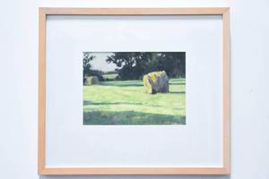 lot 298 image: Carl Oltvedt Pasture Evening Original Oil Painting on Ragboard,1997