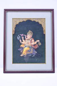 lot 330 image: Mixed Media Painting of Ganesha