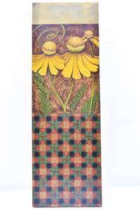 lot 329 image: Paul Benson, Helenium Autumnale, acrylic and gold leaf on panel, 2005, 36 x 12