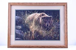 lot 345 image: Collin Bogle Crossing Paths Lithograph of a Bear, Signed and Numbered