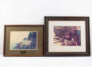 lot 366 image: 5 Vintage Wall Art Pieces, Map, Photographs