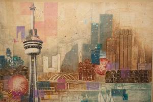 lot 288 image: Mikulas Kravjansky Metropolis (Toronto) Intaglio Etching