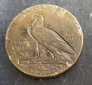 1908 US $5 GOLD INDIAN