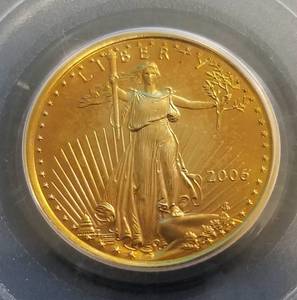 2006 US $10 GOLD EAGLE MS69 PCGS 14oz GOLD