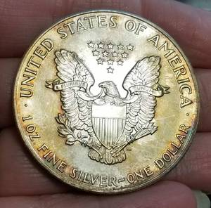 NICELY TONED 1992 AMERICAN SILVER EAGLE