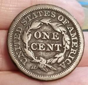 1847 US BRAIDED HAIR LARGE CENT