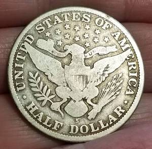 1912-S US BARBER HALF DOLLAR