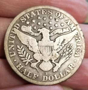 1914-S US BARBER HALF DOLLAR