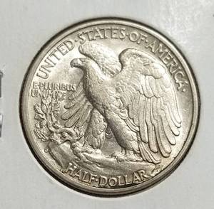 1939-D US WALKING LIBERTY HALF DOLLAR AU50