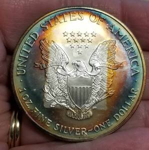 2005 AMERICAN SILVER EAGLE SOLID ALBUM TONING