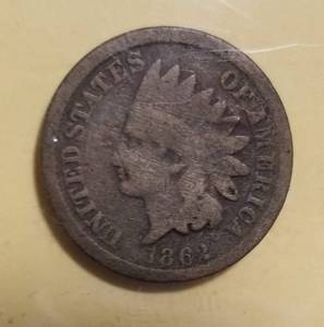 GROUP OF 6 US INDIAN HEAD CENTS 1862-1865 1868 1873