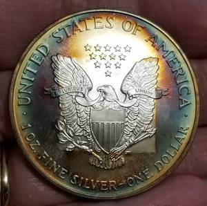 2007 AMERICAN SILVER EAGLE COLORFUL ALBUM TONING