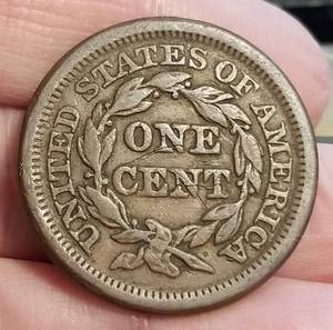 1854 US BRAIDED HAIR LARGE CENT