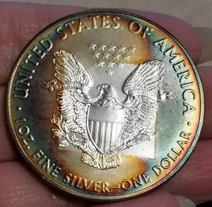 2017 AMERICAN SILVER EAGLE WITH AMAZING COLOR