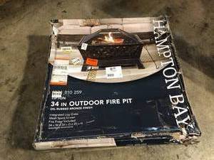 lot 11 image: Hampton Bay Tipton 34 in. Steel Deep Bowl Fire Pit in Oil Rubbed Bronze