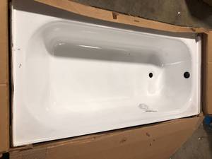 lot 21 image: Bootz Industries Maui NexTile 30 in. x 60 in. x 76.5 in. Standard Fit Alcove Bath and Shower Kit with Left-Hand Drain in White damaged review pictures