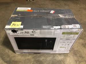 lot 40 image: Vissani 1.7 cu. ft. 1000-Watt Over the Range Microwave in Black