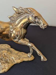 Beautiful Brass Horse Sculpture