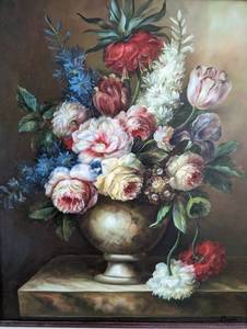 Gold Framed Floral Painting