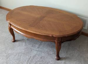 Oval Wood Coffee Table