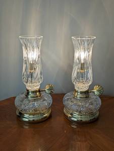 Pair of Vintage Crystal Table Lamps