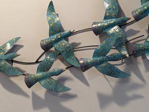 Pretty Metal Bird Wall Hanging
