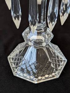 Pair of Elegant Vintage Glass Candleholders
