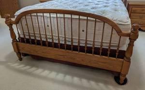 Queen Bed Frame and Matching Nightstands
